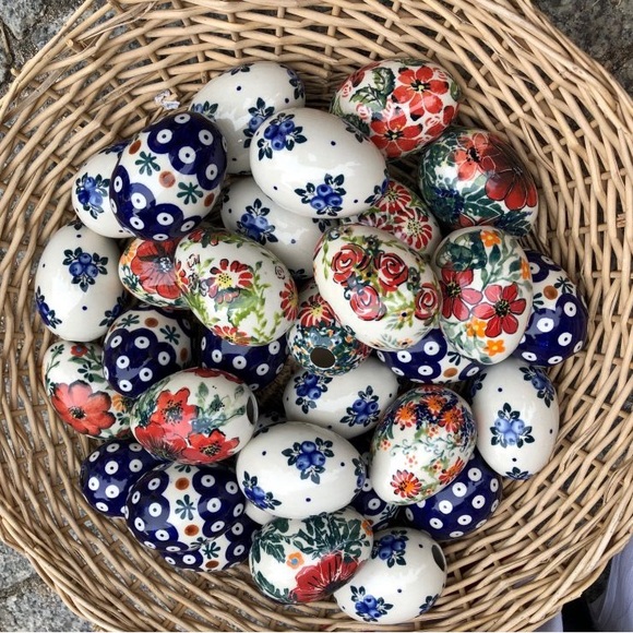 Polish Pottery-Terrain-Ceramic Easter Egg Large - Picture 3 of 5